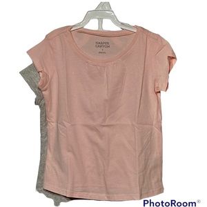 NWT Harper Canyon Toddler Girl's Pink and Grey Short Sleeve T-Shirts Size 4